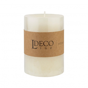 Свеча-столбик с ароматом Белая орхидея (55 часов), H10xD7см, кремовый в интернет-магазине флористических аксессуаров Азалия Декор