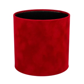Коробка подарочная круглая без крышки Lockwet с пласт. вставкой (бархат), D16xH16 см, красный в интернет-магазине флористических аксессуаров Азалия Декор