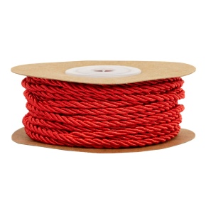 Шнур декоративный 3 мм 10 м, красный в интернет-магазине флористических аксессуаров Азалия Декор