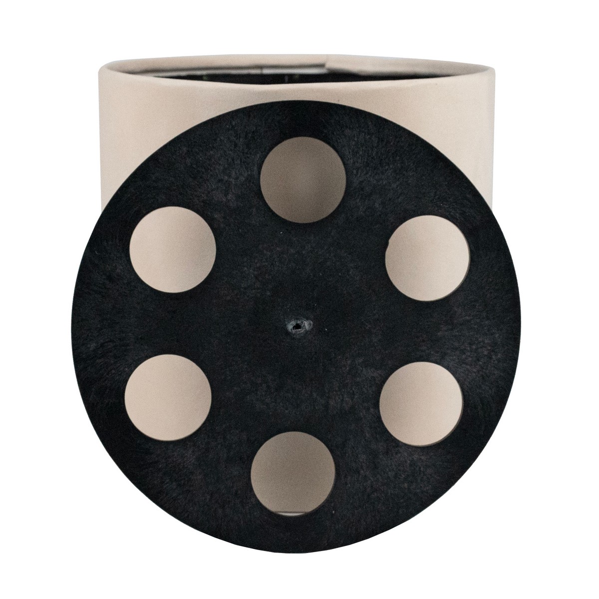 Коробка подарочная круглая без крышки Lockwet с пласт. вставкой (бархат), D16xH16 см, бежевый в интернет-магазине флористических аксессуаров Азалия Декор