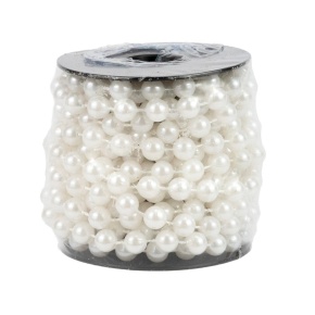 Гирлянда Бусы в катушке, 5мх8мм, белый в интернет-магазине флористических аксессуаров Азалия Декор