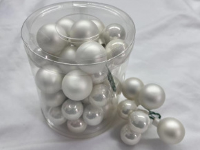 Набор шаров 36 шт. на проволоке (стекло), D2,5-3см, в асс., белый в интернет-магазине флористических аксессуаров Азалия Декор