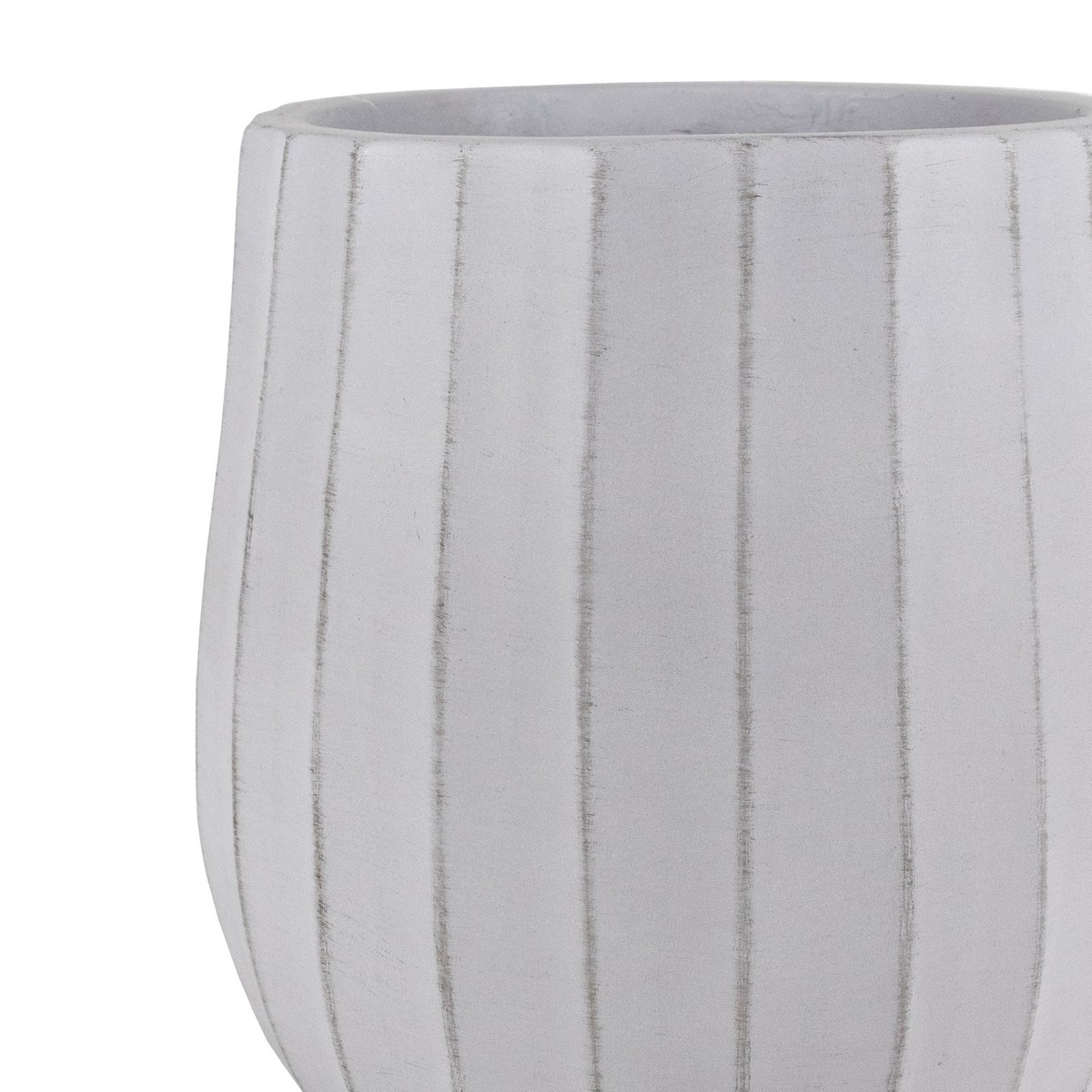 Кашпо Риб (файбергласс), D44xH44см, серый в интернет-магазине флористических аксессуаров Азалия Декор