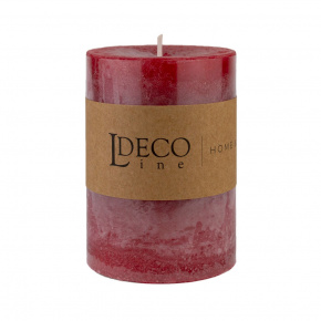 Свеча-столбик с ароматом Клубника (55 часов), H10xD7см, красный в интернет-магазине флористических аксессуаров Азалия Декор