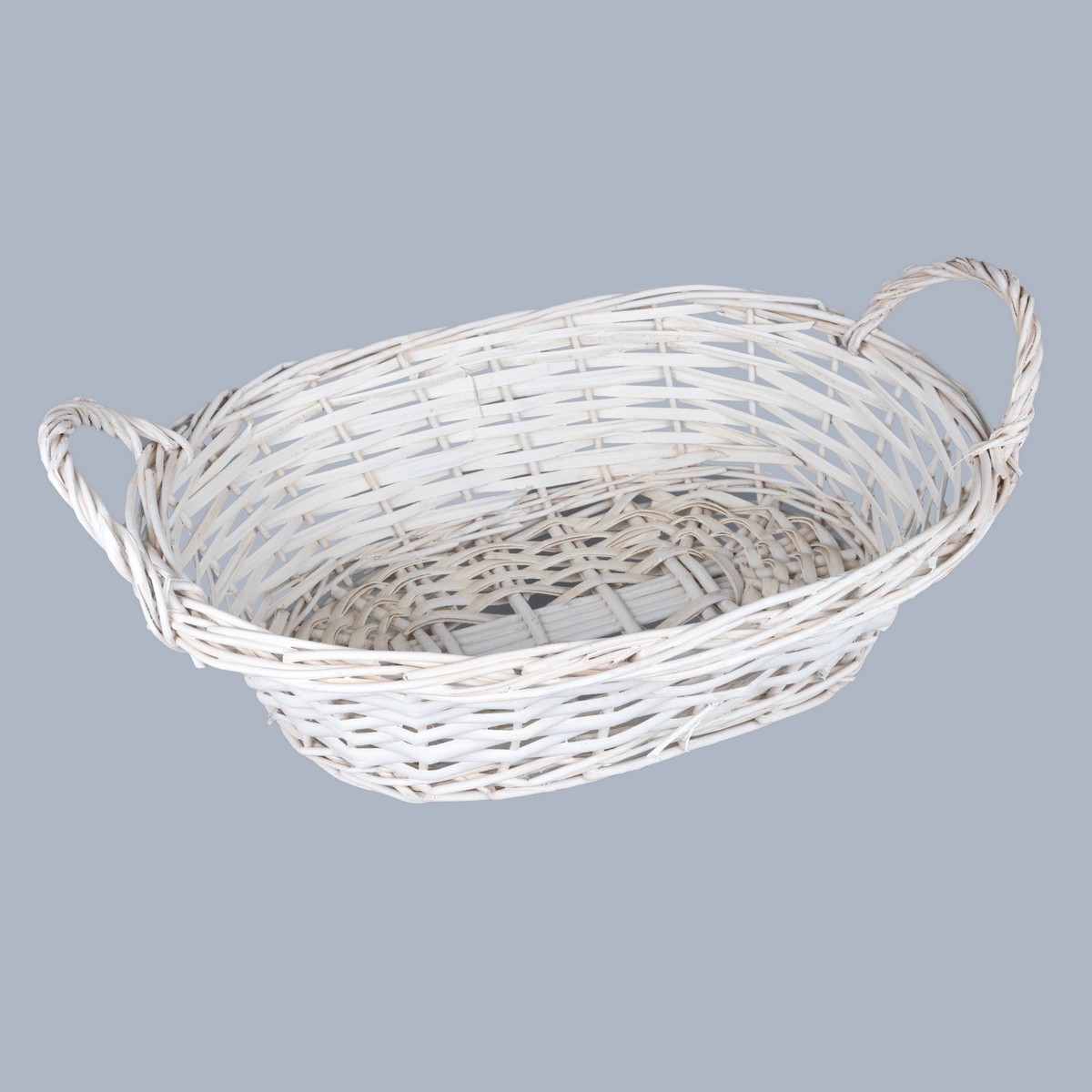 Поднос плетеный овальный (ива), 37x27xH10см, отбеленный в интернет-магазине флористических аксессуаров Азалия Декор