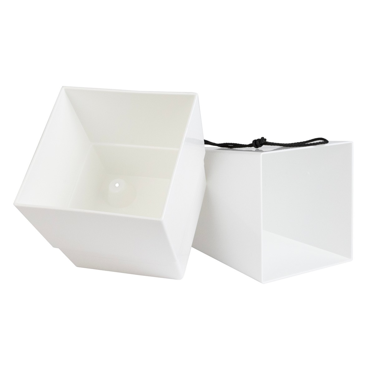 Кашпо Астра со вставкой (пластик), D13,5xH26см, 1,8л, белый в интернет-магазине флористических аксессуаров Азалия Декор