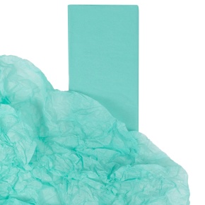 Бумага тишью 10 шт., 50x66 см, светло-бирюзовый в интернет-магазине флористических аксессуаров Азалия Декор