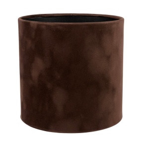 Коробка подарочная круглая без крышки Lockwet с пласт. вставкой (бархат), D16xH16 см, темно-коричневый в интернет-магазине флористических аксессуаров Азалия Декор