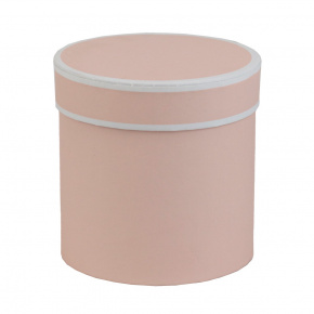 Коробка подарочная круглая, D11xH11см, кремовый/белый в интернет-магазине флористических аксессуаров Азалия Декор