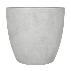 Кашпо Замша (бетон), D25xH23см, 8л, белый в интернет-магазине флористических аксессуаров Азалия Декор