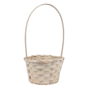 Корзина плетеная (бамбук), D15х9хH31см, белый в интернет-магазине флористических аксессуаров Азалия Декор
