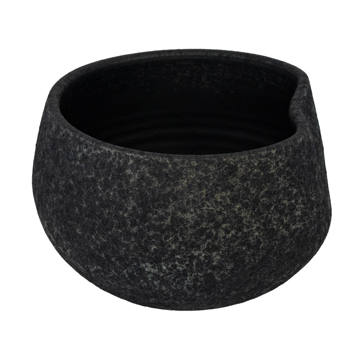 Кашпо (керамика), D24xН14см, серый в интернет-магазине флористических аксессуаров Азалия Декор