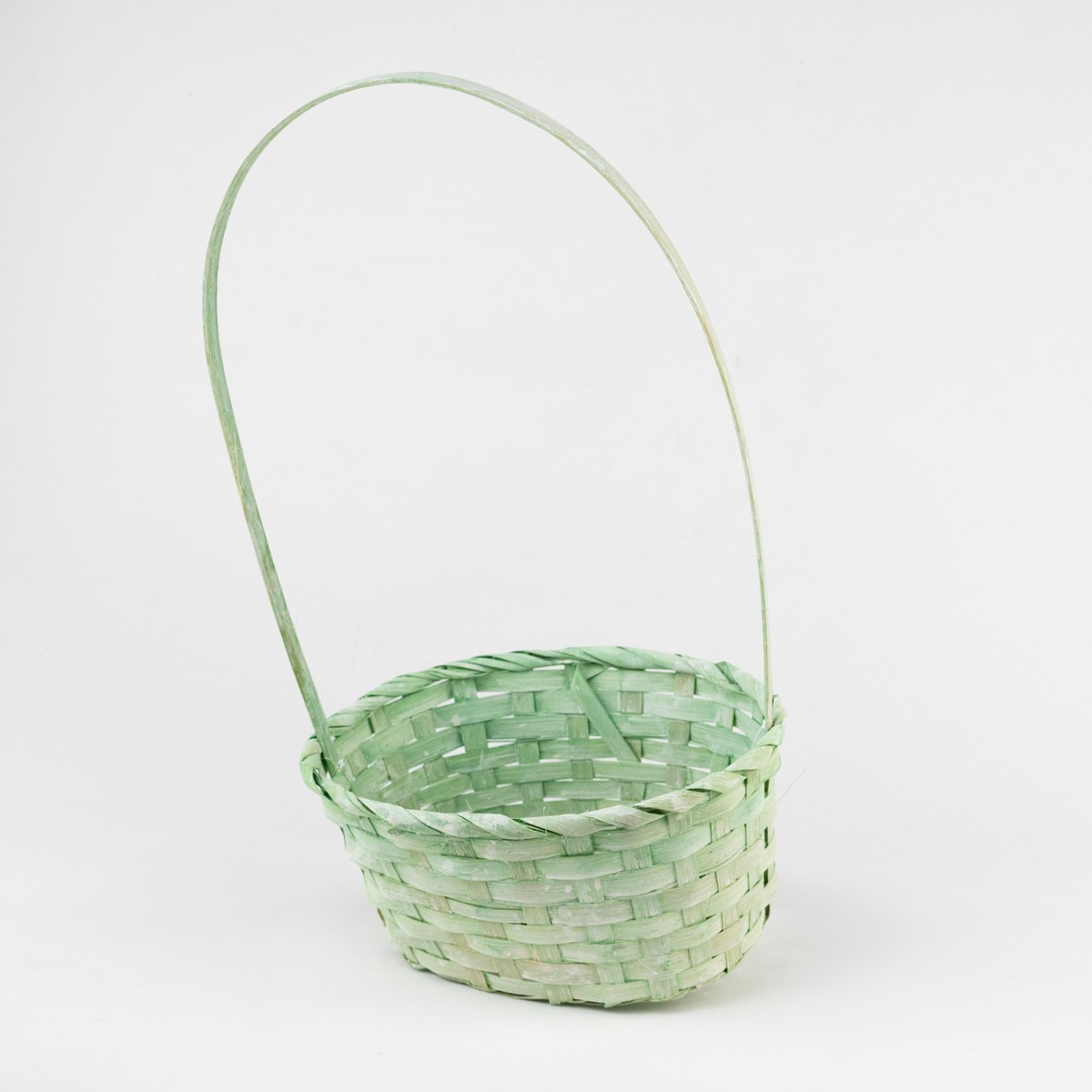 Корзина плетеная (бамбук), 21х15х10хH38см, зеленый в интернет-магазине флористических аксессуаров Азалия Декор