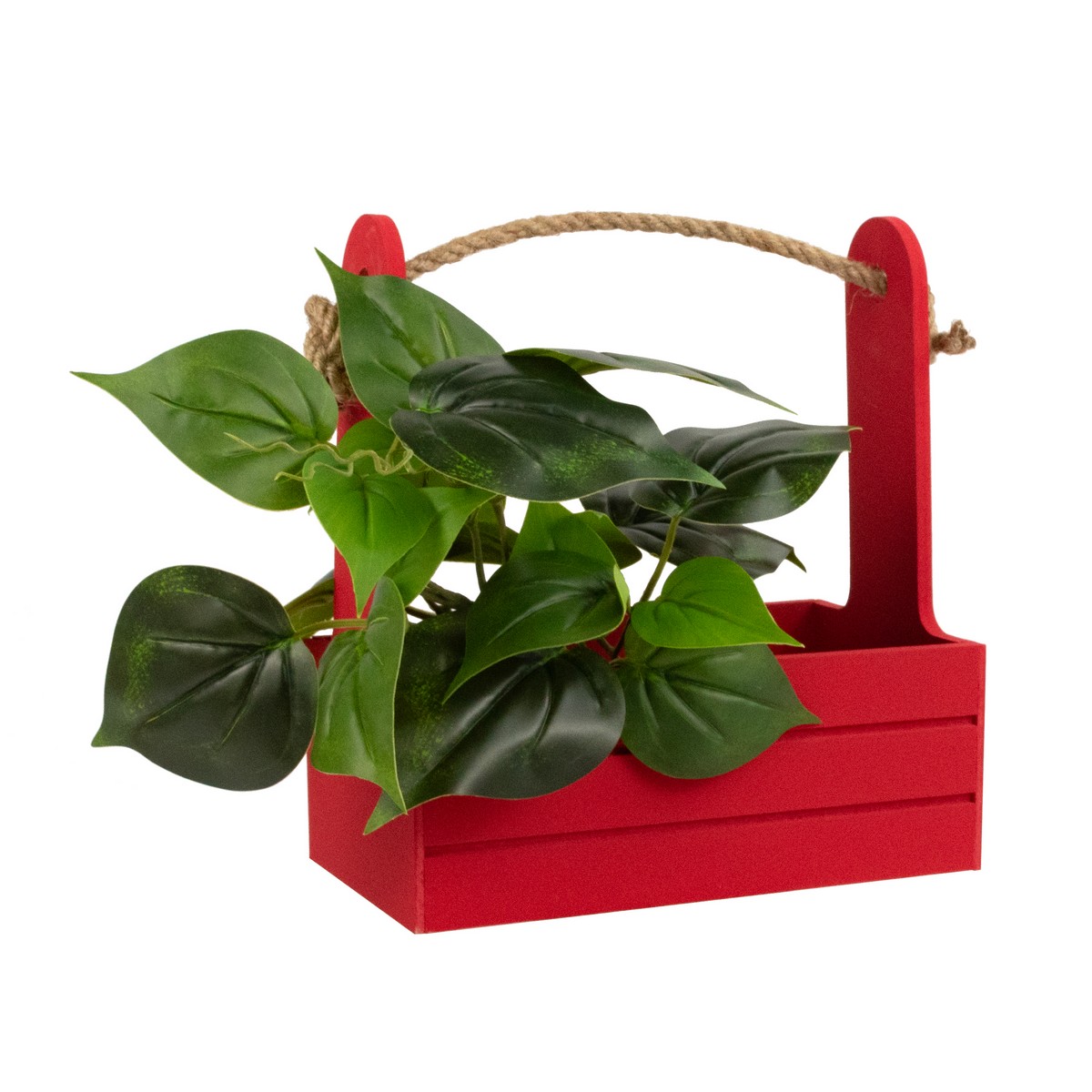 Корзина (дерево), 21х12х23см, красный в интернет-магазине флористических аксессуаров Азалия Декор
