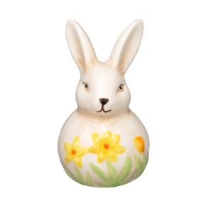 Сувенир Кролик (керамика), H9,5x5,5x5,5см, кремовый в интернет-магазине флористических аксессуаров Азалия Декор