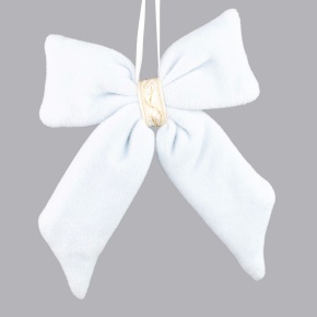 Украшение подвесное Бант, 16х13см, голубой в интернет-магазине флористических аксессуаров Азалия Декор