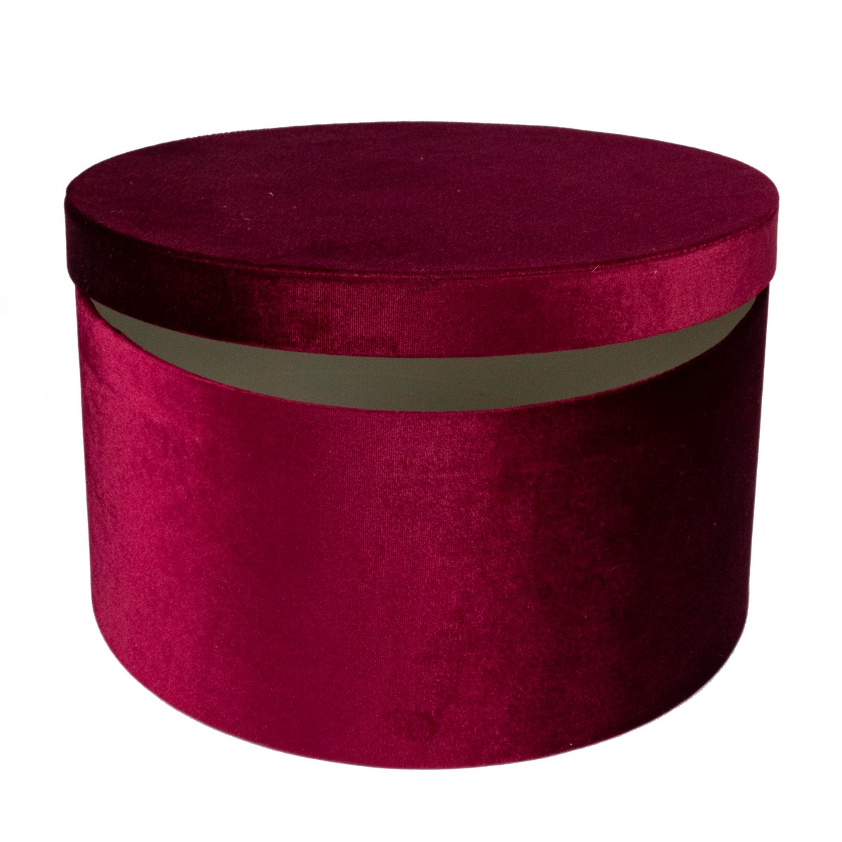 Набор коробок подарочных круглых 3шт, D29,7xH16 см, бордовый в интернет-магазине флористических аксессуаров Азалия Декор