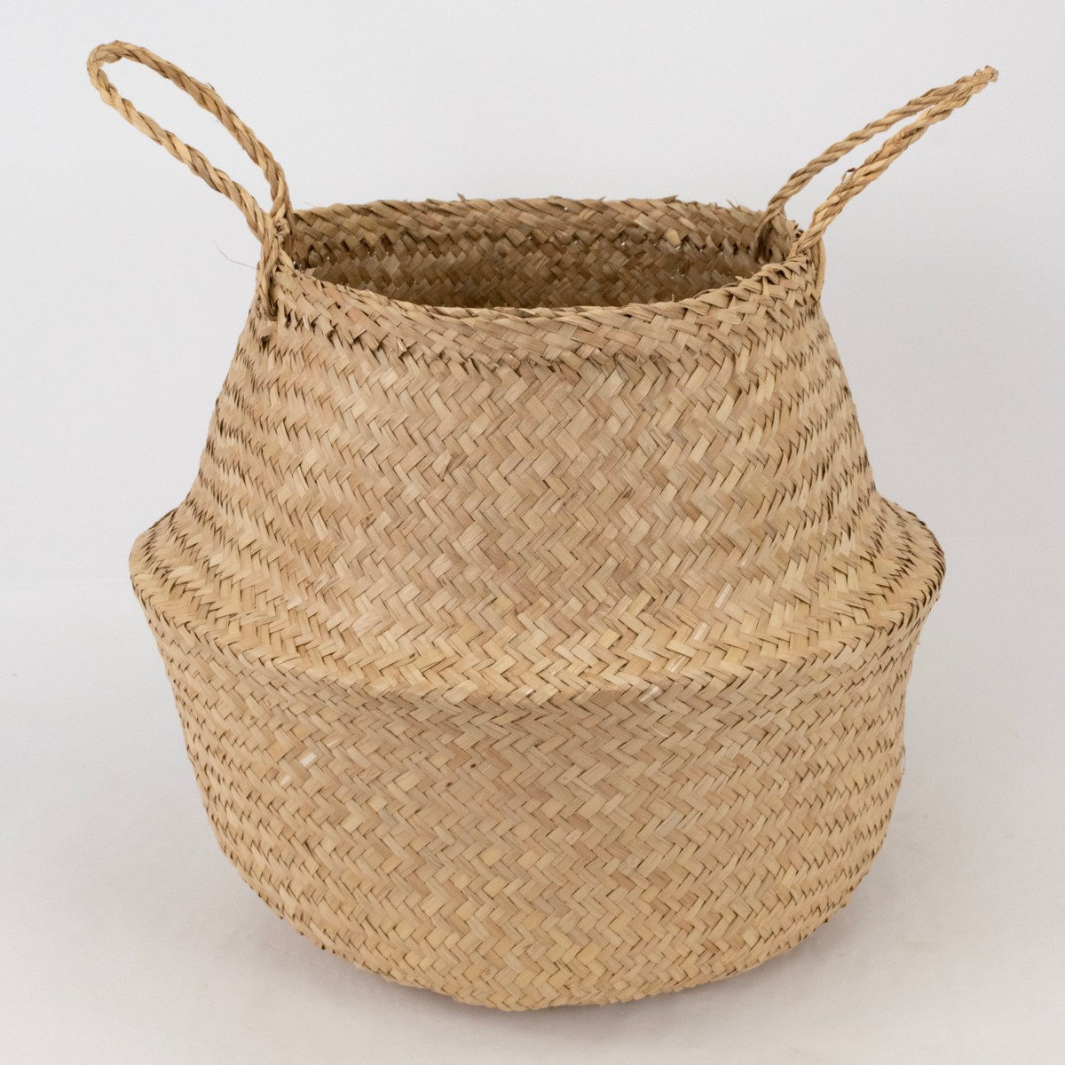 Набор корзин плетеных 3шт. (растительный материал), D40хH36см, натуральный/черный в интернет-магазине флористических аксессуаров Азалия Декор