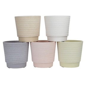 Кашпо Ришелье (керамика), D16xH16см, 1,9л, цв. в асс. в интернет-магазине флористических аксессуаров Азалия Декор