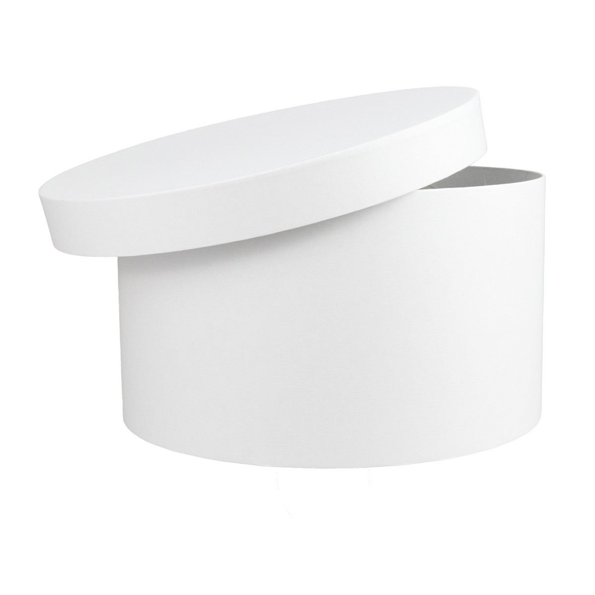 Коробка подарочная круглая, D30xH17 см, белый в интернет-магазине флористических аксессуаров Азалия Декор