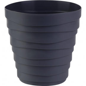 Кашпо Бархан (пластик), D18xH17см, 2,25л, антрацитовый в интернет-магазине флористических аксессуаров Азалия Декор