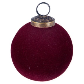 Украшение подвесное Шар (стекло), D8см, красный в интернет-магазине флористических аксессуаров Азалия Декор