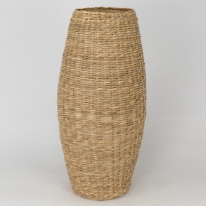Ваза плетеная (растительный материал), D22xH46см, натуральный в интернет-магазине флористических аксессуаров Азалия Декор