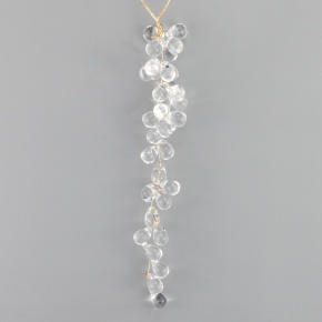 Украшение подвесное Гроздь (пластик), 20см, прозрачный в интернет-магазине флористических аксессуаров Азалия Декор