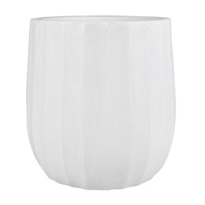 Кашпо Риб (файбергласс), D32xH32см, белый в интернет-магазине флористических аксессуаров Азалия Декор