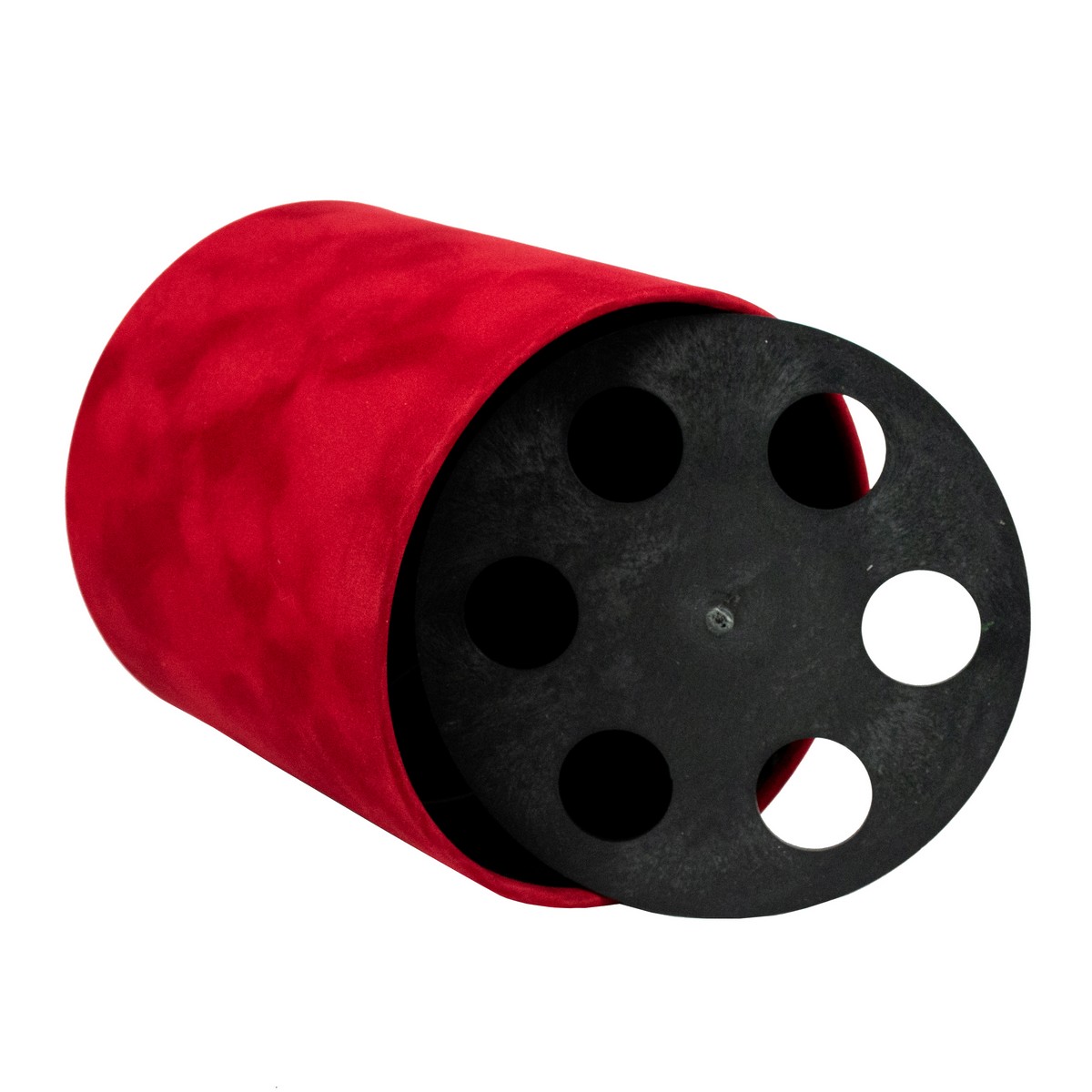 Коробка подарочная круглая без крышки Lockwet с пласт. вставкой (бархат), D16xH16 см, красный в интернет-магазине флористических аксессуаров Азалия Декор