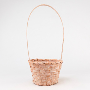 Корзина плетеная (бамбук), D13х9хH30см, персиковый в интернет-магазине флористических аксессуаров Азалия Декор