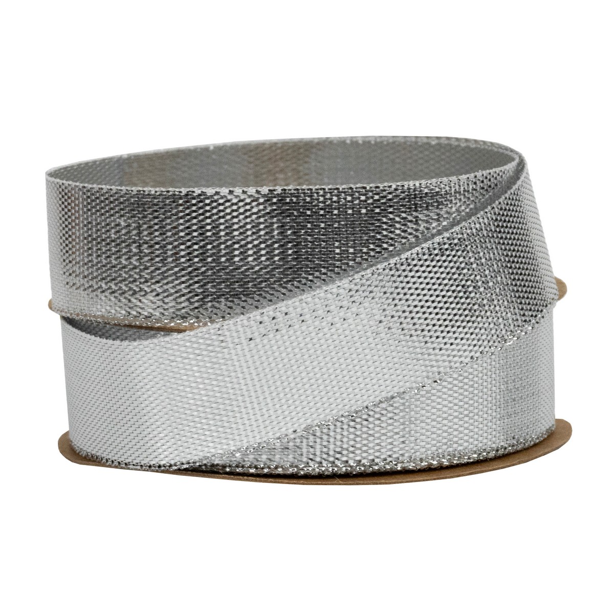 Лента декоративная (полиэстер), 15 мм 10 м, серебряный в интернет-магазине флористических аксессуаров Азалия Декор