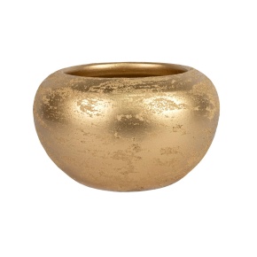 Кашпо (керамика), D17xН10см, золотой в интернет-магазине флористических аксессуаров Азалия Декор