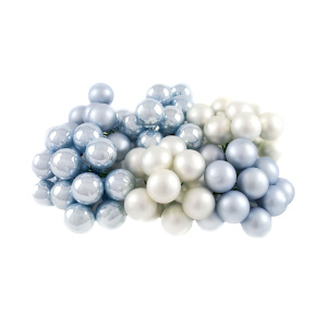 Набор шаров 72шт. на проволоке (стекло), D2см, микс гол./бел. в интернет-магазине флористических аксессуаров Азалия Декор