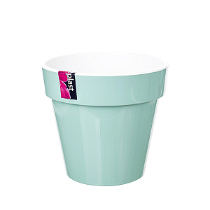 Кашпо Порто со вставкой (пластик), D17,5хH16см, 2,4л, нефритовый в интернет-магазине флористических аксессуаров Азалия Декор