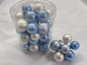 Набор шаров 36 шт. на проволоке (стекло), D2,5-3см, в асс., гол./бел. в интернет-магазине флористических аксессуаров Азалия Декор