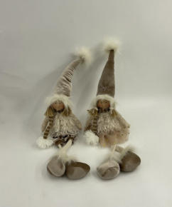 Сувенир Мальчик/Девочка сидящий, Н60х16х11см, в асс., коричневый в интернет-магазине флористических аксессуаров Азалия Декор