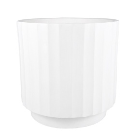 Кашпо Риб (файбергласс), 30x30xH30см, белый в интернет-магазине флористических аксессуаров Азалия Декор