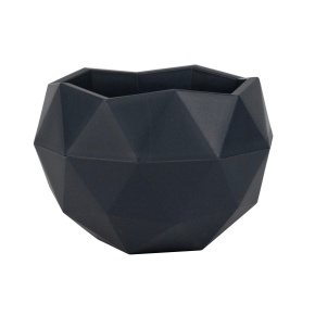 Кашпо Топаз (пластик), D9,5xH6,5см, 0,17л, антрацитовый в интернет-магазине флористических аксессуаров Азалия Декор