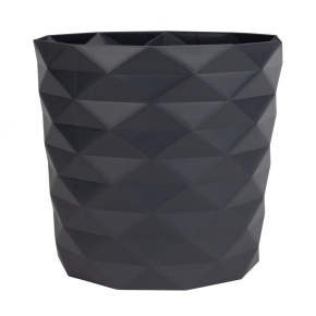 Кашпо Диамант (пластик), D16,5xH17,5см, 3л, антрацитовый в интернет-магазине флористических аксессуаров Азалия Декор