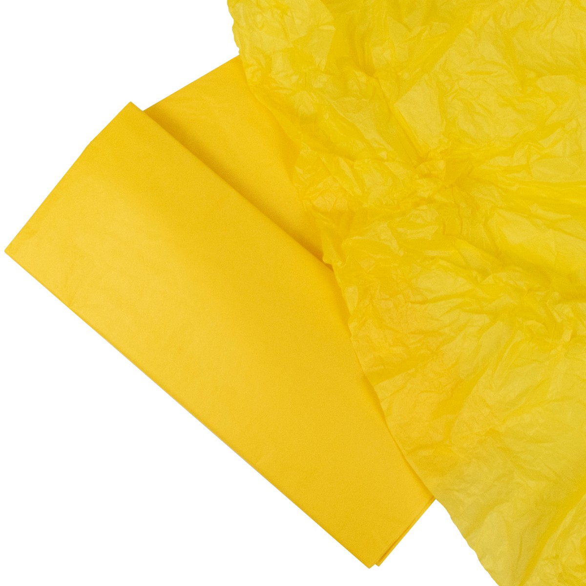 Бумага тишью 10 шт., 50x66 см, желтый в интернет-магазине флористических аксессуаров Азалия Декор