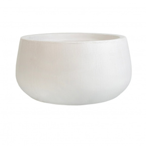 Кашпо Стоун (файбергласс), D24xH12см, белый в интернет-магазине флористических аксессуаров Азалия Декор