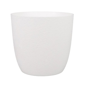 Кашпо Туро ЭКО (пластик), D17xH15,5см, 1,59л, белый в интернет-магазине флористических аксессуаров Азалия Декор