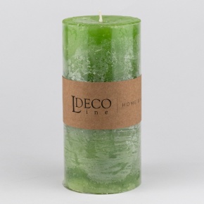 Свеча-столбик с ароматом Зеленый чай (80 часов), H15xD7см, зеленый в интернет-магазине флористических аксессуаров Азалия Декор