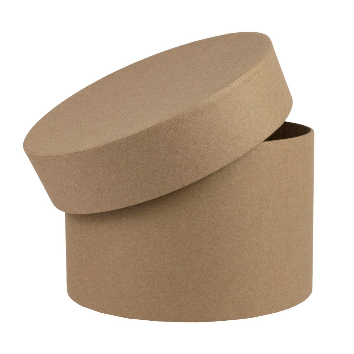 Коробка подарочная круглая, D15xH10 см, натуральный в интернет-магазине флористических аксессуаров Азалия Декор