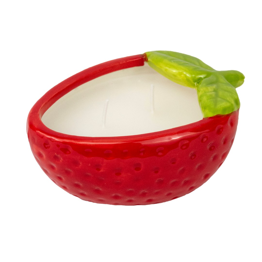 Свеча Фрукт ароматическая (керамика), H6x13,5х9см, цв. в асс. в интернет-магазине флористических аксессуаров Азалия Декор