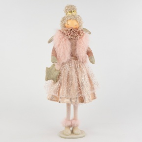 Сувенир Принцесса, Н49х23,5х21,5см, розовый в интернет-магазине флористических аксессуаров Азалия Декор