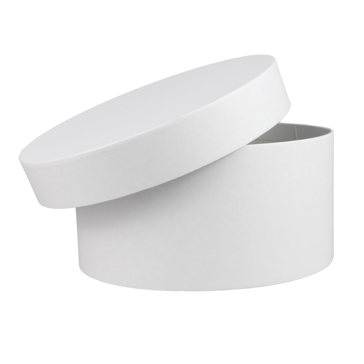 Коробка подарочная круглая, D20xH10 см, белый в интернет-магазине флористических аксессуаров Азалия Декор