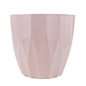 Кашпо Флюте со вставкой (пластик), D18xH16,5, 3л, светло-розовый в интернет-магазине флористических аксессуаров Азалия Декор