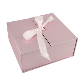 Коробка подарочная (картон), 21х19хН9см, розовый в интернет-магазине флористических аксессуаров Азалия Декор